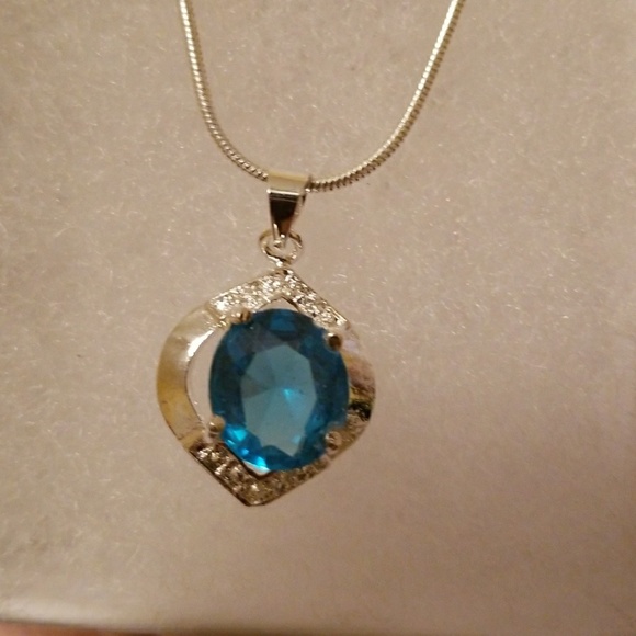 Luxury Brand Jewelry - T0PAZ &WHITE SAPPHIRE /STERLING SILVER